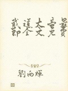 武道大帝最新章节全文免费阅读