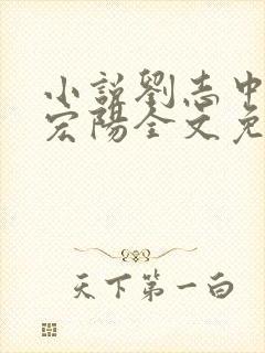 小说刘志中和张宏阳全文免费阅读无弹窗