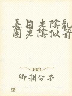 长日光阴乱作一团光阴似箭笔渺