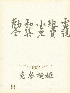 劝和小组电视剧全集免费观看