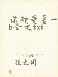 你却爱着一个sb全文txt
