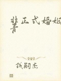 非正式婚姻雾里青