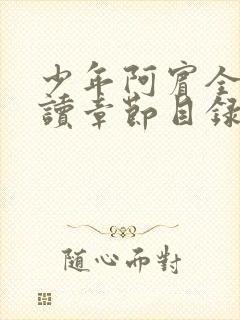 少年阿宾全文阅读章节目录