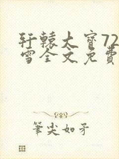 轩辕大宝720雪全文免费阅读