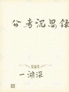 公考沉思录