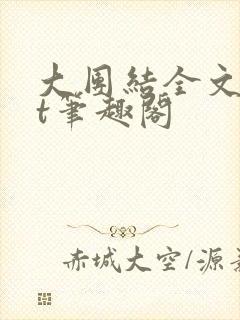 大团结全文txt笔趣阁