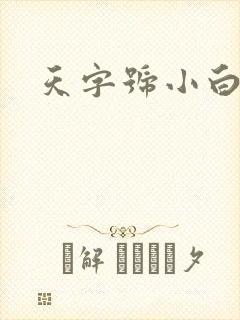 天字号小白脸