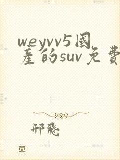 weyvv5国产的suv免费