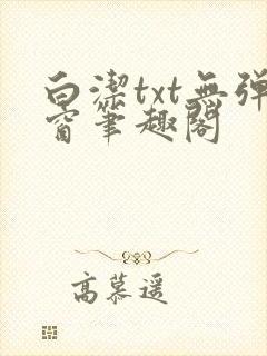 白洁txt无弹窗笔趣阁