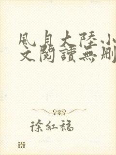 风月大陆小说全文阅读无删减