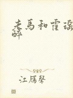 老马和霍瑶瑶喝醉