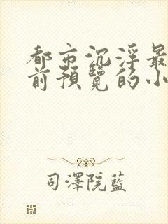 都市沉浮最快超前预览的小说3030