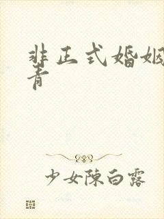 非正式婚姻雾里青