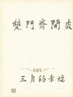 双门齐开爽死啦