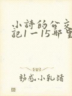 小诗的公交车日记1一15哪里能看
