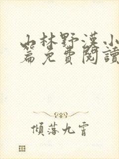 山林野汉小说全篇免费阅读