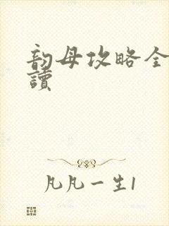 韵母攻略全文阅读