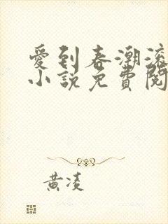 爱到春潮滚滚来小说免费阅读