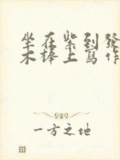 坐在紫到发黑的木棒上写作业