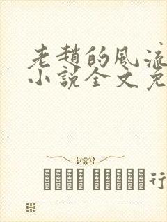 老赵的风流人生小说全文免费阅读