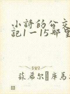 小诗的公交车日记1一15哪里能看