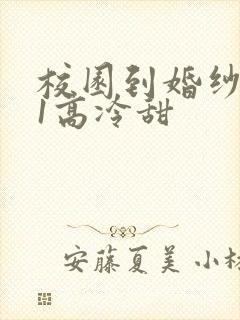 校园到婚纱1V1高冷甜