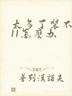 太多了装不下h11怎么办