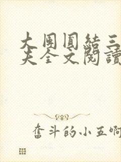 大团圆结三女一夫全文阅读