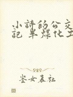 小诗的公交车日记 半煤化工