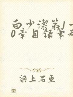 白少洁第1一40章目录笔趣阁