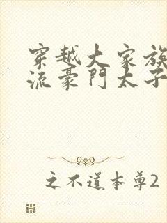 穿越大家族之风流豪门太子爷