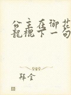 公主在御花园吃龙棍下一句