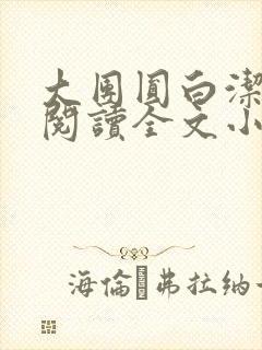 大团圆白洁免费阅读全文小说