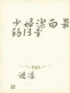 少妇洁白最刺激的13章