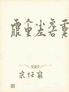 两个小兔子在衣服里左右晃