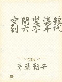 空间装满粮食回到六零年代