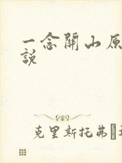一念关山原著小说