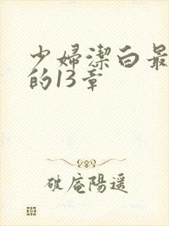 少妇洁白最刺激的13章