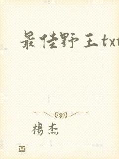 最佳野王txt