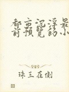 都市沉浮最快超前预览的小说3030