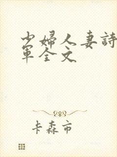 少妇人妻诗雨小军全文