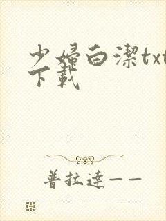 少妇白洁txt下载