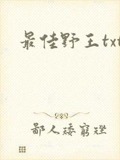 最佳野王txt