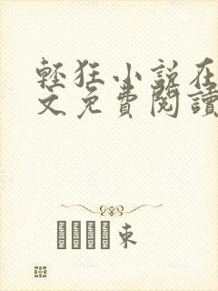 轻狂小说在线全文免费阅读