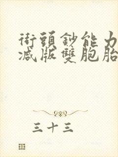 街头钞能力无删减版双胞胎