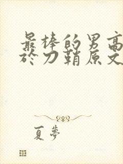 最棒的男高中生于刀鞘原文阅读