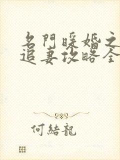 名门暖婚之权爷追妻攻略全文免费阅读