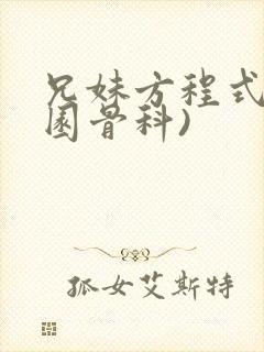 兄妹方程式(校园骨科)