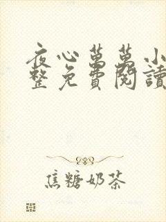 夜心万万小说完整免费阅读全文