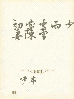 初尝云雨少妇人妻陈雪